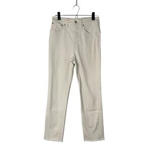 Women's Madewell off white raw hem denim jeans - size 26